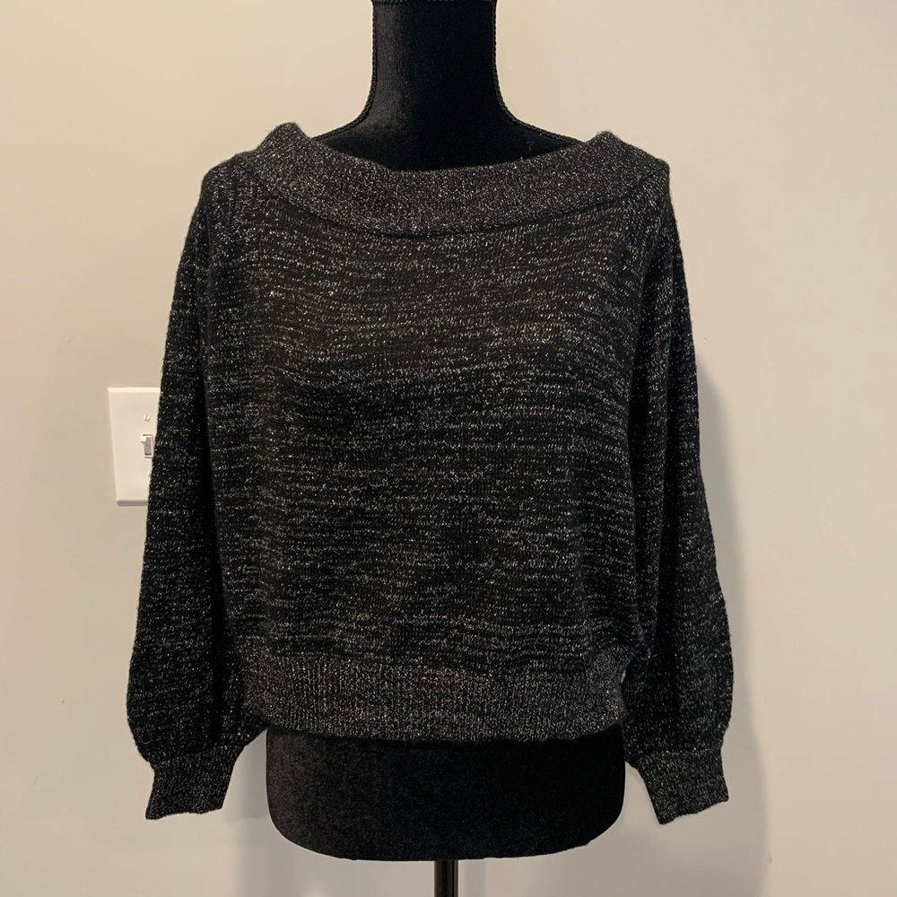 H&M Black Off The Shoulder Sweater